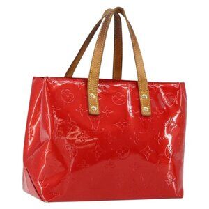 LOUIS VUITTON Monogram Vernis Reade PM Hand Bag Red Rouge M91088 LV Auth bs30698
